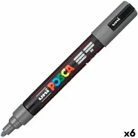 Posca Verfstift Posca PC5M medium diepgrijs | 6 stuks