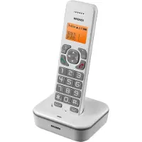 Brondi Bravo Star, DECT-telefoon, draadloos handset, handsfree functie, 50 contacten, nummerherkenning, grijs, wit