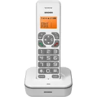 Brondi Bravo Star, DECT-telefoon, draadloos handset, handsfree functie, 50 contacten, nummerherkenning, grijs, wit