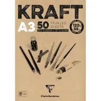 Clairefontaine Brown Laid Kraft Pad Schetsboek A3 120 g