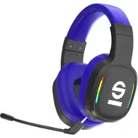 Sparco SPWHEADPHONEPRO, Draadloos, Gaming, 20 - 20000 Hz, 350 g, Hoofdtelefoon, Zwart, Blauw