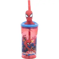 Marvel Beker met Rietje Spider-Man Moving Target 360 ml 3D