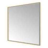 Hotbath Spiegel &MORE 80x80 cm LED-Verlichting Spiegelverwarming Vierkant Geborsteld Gunmetal