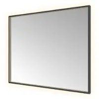 Hotbath &More SQU180 Square spiegel 100x80cm met verlichting, spiegelverwarming, kleurwissel, dimbaar en afstandsbediening geborsteld zwart PVD