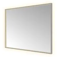 Hotbath &More SQU180 Square spiegel 100x80cm met verlichting, spiegelverwarming, kleurwissel, dimbaar en afstandsbediening geborsteld gunmetal PVD