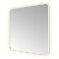 Hotbath &More SSQ80 Soft Square spiegel 80x80cm met verlichting, spiegelverwarming, kleurwissel, dimbaar en afstandsbediening mat wit
