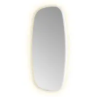 Hotbath &More Spiegel Contour 50x100cm Directe & Indirecte Verlichting - Mat Wit - Glas - Afgeronde Hoeken - Spiegels, Badkamerspiegels - 8721264699381