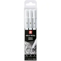 Sakura Gelschrijver Gelly Roll Classic set à 3 breedtes wit | 6 stuks