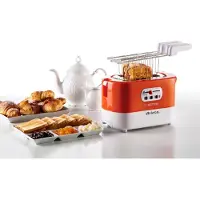 Ariete 0159/00, 2 messen, Oranje, Wit, Knopbediening, Hendel, 700 W, 165 mm, 275 mm