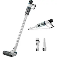 Medion P250, Staafstofzuiger, Zonder zak, Zwart, RVS, Wit, 0,4 liter, Voor drooggebruik, HEPA-filter