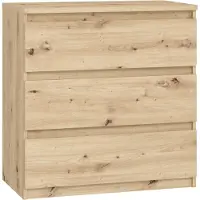 Big Buy Cooking CHELSEA ladekast 3 laden - 77,2 cm - Artisanaal eiken decor