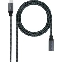 Nanocable 10.01.4501-COMB USB-kabel USB 3.2 Gen 2x2 1 m USB C Zwart