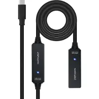 Nanocable 10.01.1312 USB-kabel USB 3.2 Gen 1 (3.1 Gen 1) 10 m USB C Zwart