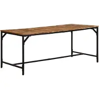 vidaXL Eettafel 180x90x75 cm massief hout ruw mangohout