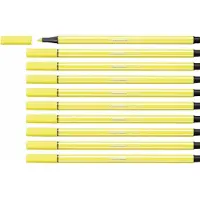 Stabilo Pen 68 - Premium Viltstift - Citroen Geel - Doos 10 stuks