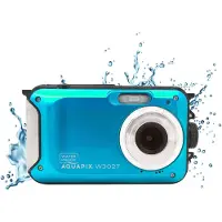 Easypix W3027-I Wave Iceblue Digitale camera 30 Mpix Blauw-ijsblauw Incl. accu, Incl. tas Beeldstabilisatie, Full-HD video-opname, Waterdicht tot 3 m, Met