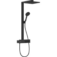 Hansgrohe raindance e showerpipe 300 1jet ecosmart met showertablet 350, mat zwart