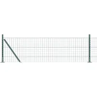 vidaXL Euro-hek met betonnen voetstuk 25 x 0,6 m PVC-Coated Staal Mesh