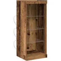 vidaXL LED Dressoir Oudhout 41 x 37 x 100 cm Bewerkt hout