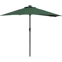 vidaXL Tuinparasol Groen 294 x 150 x 223 cm Polyester en Staal