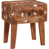 vidaXL Bijzettafel Bruin 40 x 32 x 46 cm Massief Gerecycleerd Hout