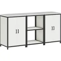 vidaXL Keukenopbergsysteem HATTEM 3 pcs Wit Koudgewalst staal