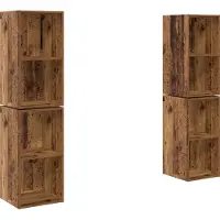 vidaXL Tv-meubelset 4 st Oud Hout Bewerkt hout