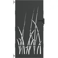 vidaXL Tuinpoort met slot Zwart 85 x 200 cm Poedercoated staal