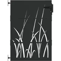 vidaXL Tuinpoort met slot Zwart 85 x 125 cm Poedercoated staal