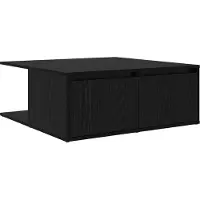 vidaXL Salontafel Zwart eiken 80 x 80 x 31,5 cm Bewerkt hout