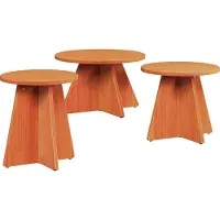 vidaXL Salontafel 3 st Wasbruin 49 x 49 x 30 cm