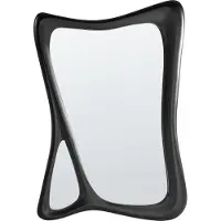 Beliani LANESTER - Wandspiegel - Zwart - PU glas/MDF