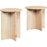 vidaXL Salontafel 2 st Naturel 41.5 x 41.5 x 46 cm
