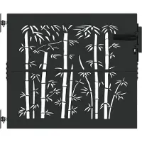 vidaXL Tuinpoort 85 x 100 cm Poedercoated staal Zwart Vergrendelbaar