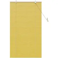 vidaXL Rolgordijn Geel 90 x 160 cm Bamboe