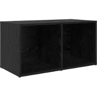 vidaXL Tv-meubelset 72 x 35 x 37 cm Zwart Bewerkt hout