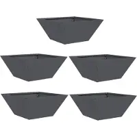 vidaXL Plantenbak 5 st Antraciet 35 x 35 x 15 cm Koudgewalst staal