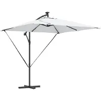 vidaXL Parasol Zand 249 x 249 x 250 cm Polyester en Aluminium