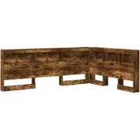 vidaXL Opberghoofdbord Rook Eiken Bewerkt hout
