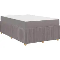 vidaXL Bedframe met matras Taupe 120 x 190 cm Stof