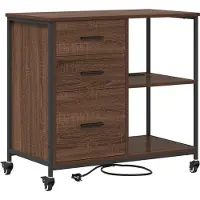 vidaXL Kast met Oplaadstation 76 x 41 x 72 cm Bewerkt hout Bruin eiken