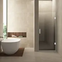 Wiesbaden Nisdeur rechts less 90x200 cm 8 mm nano spiegelrook- naar helder glas mat wit