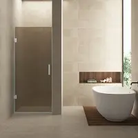 Wiesbaden Nisdeur less 70x200 cm 8 mm nano vintage brons glas geborsteld staal