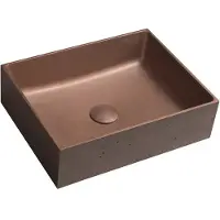 Sapho Formigo opzet wastafel beton, 47,5x36,5cm, koper