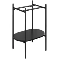 Sapho Wastafel Frame met Onderplank Puno 55x79,5x39,6 cm Zwart