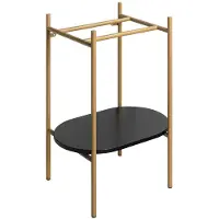 Sapho Wastafel Frame met Onderplank Puno 55x79,5x39,6 cm Goud Mat