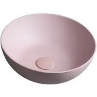 Sapho Formigo Betonnen waskom, Ø39cm, mat roze