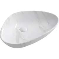 Sapho Keramische opbouw waskom dalma 58,5x39 cm wit