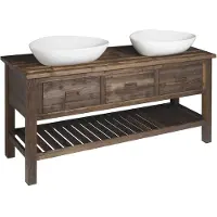 Sapho Brand Wastafelonderkast 160x73x50cm, gebeitst vuren