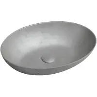 Sapho Vrijstaand waskom formigo 60x40 cm zilver